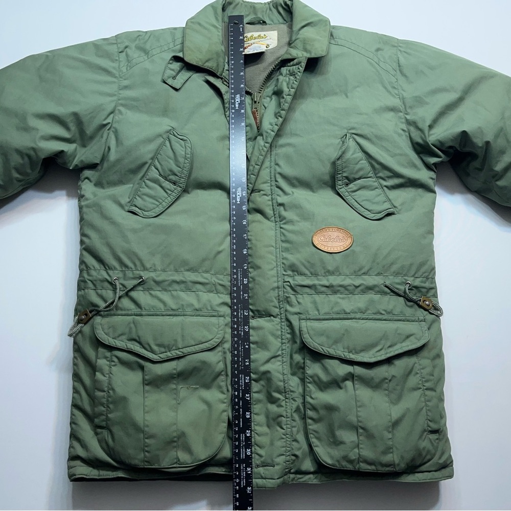 Cabela's Goose Down Field Jacket Mens Medium Fleece Lined Removable Hood  READ - Picture 8 of 16